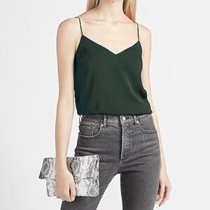 Express Satin Reversible Deep Green Cami | XS